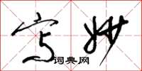 梁锦英写妙草书怎么写
