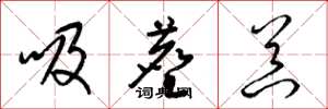 梁锦英吸尘器草书怎么写