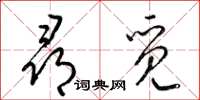 梁锦英寻觅草书怎么写