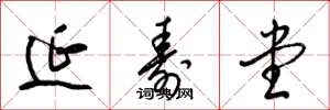 梁锦英延寿堂草书怎么写