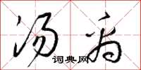 梁锦英汤禹草书怎么写