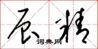 梁锦英辰精草书怎么写