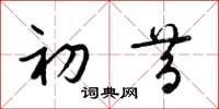 梁锦英初昔草书怎么写