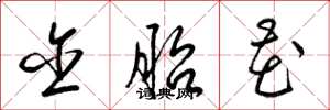 梁锦英含胎花草书怎么写