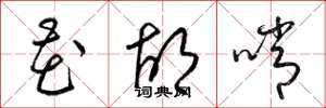 梁锦英花胡哨草书怎么写