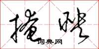 梁锦英掩映草书怎么写
