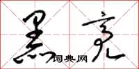 梁锦英黑亮草书怎么写
