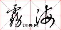 梁锦英雾海草书怎么写