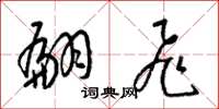 梁锦英翩飞草书怎么写