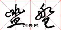梁锦英盥盘草书怎么写