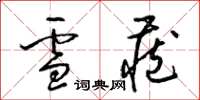 梁锦英雪藏草书怎么写