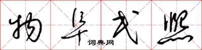 梁锦英物阜民熙草书怎么写