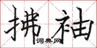 骆恒光拂袖楷书怎么写