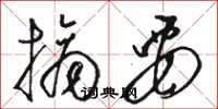 骆恒光摘要草书怎么写