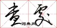骆恒光查处草书怎么写