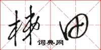 骆恒光梯田草书怎么写