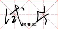 梁锦英试片草书怎么写