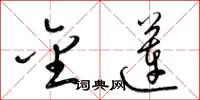 梁锦英金莲草书怎么写