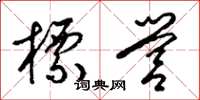梁锦英标营草书怎么写