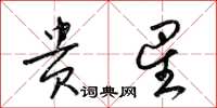 梁锦英贵星草书怎么写