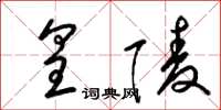 梁锦英皇陵草书怎么写