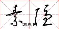 梁锦英素隐草书怎么写
