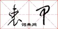 梁锦英衷甲草书怎么写