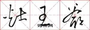骆恒光灶王爷草书怎么写