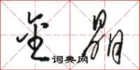 骆恒光金晶草书怎么写
