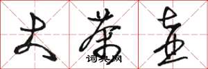 骆恒光大茶壶草书怎么写