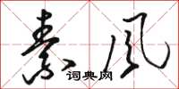 骆恒光素风草书怎么写