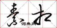 骆恒光素相草书怎么写