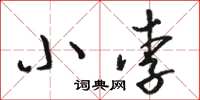 骆恒光小李草书怎么写