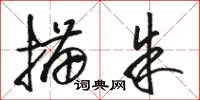 骆恒光描朱草书怎么写
