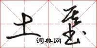 骆恒光土基草书怎么写