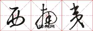 骆恒光西南夷草书怎么写