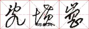 骆恒光乱坟岗草书怎么写