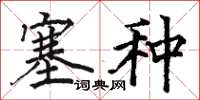 骆恒光塞种楷书怎么写