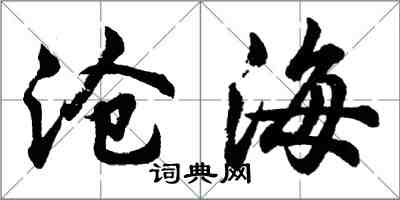 胡问遂沧海行书怎么写