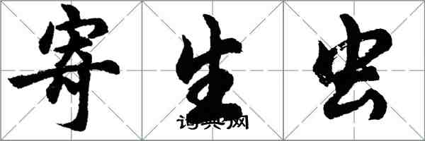 胡问遂寄生虫行书怎么写
