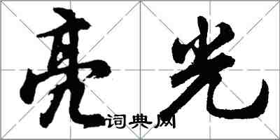 胡问遂亮光行书怎么写
