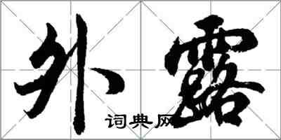 胡问遂外露行书怎么写