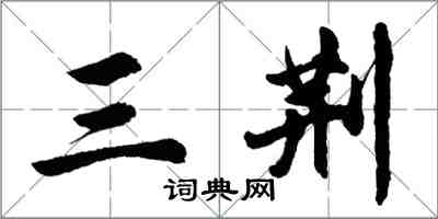 胡问遂三荆行书怎么写