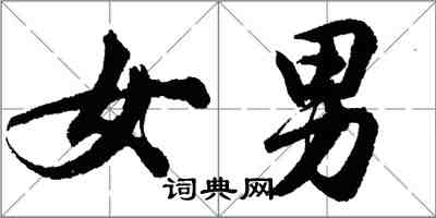 胡问遂女男行书怎么写