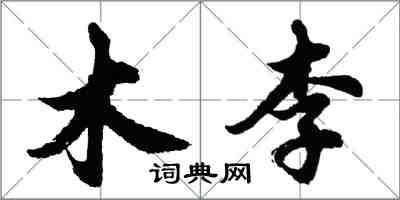 胡问遂木李行书怎么写
