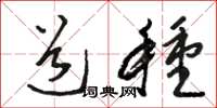 骆恒光道种草书怎么写
