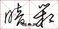 骆恒光暗箱草书怎么写