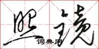 骆恒光照镜草书怎么写
