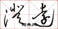 骆恒光澄远草书怎么写