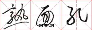 骆恒光熟面孔草书怎么写